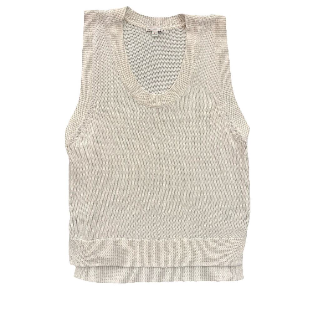 Gap Cream Knit Sweater Tank Top Crop Women’s Medium Classic VTG Normcore